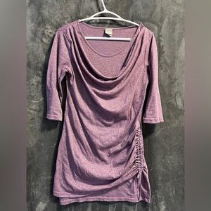 Bench Purple Waterfall Neck Dress